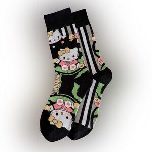 •Go Green Kitty • Hello Kitty Graphic Socks 3 for $21
